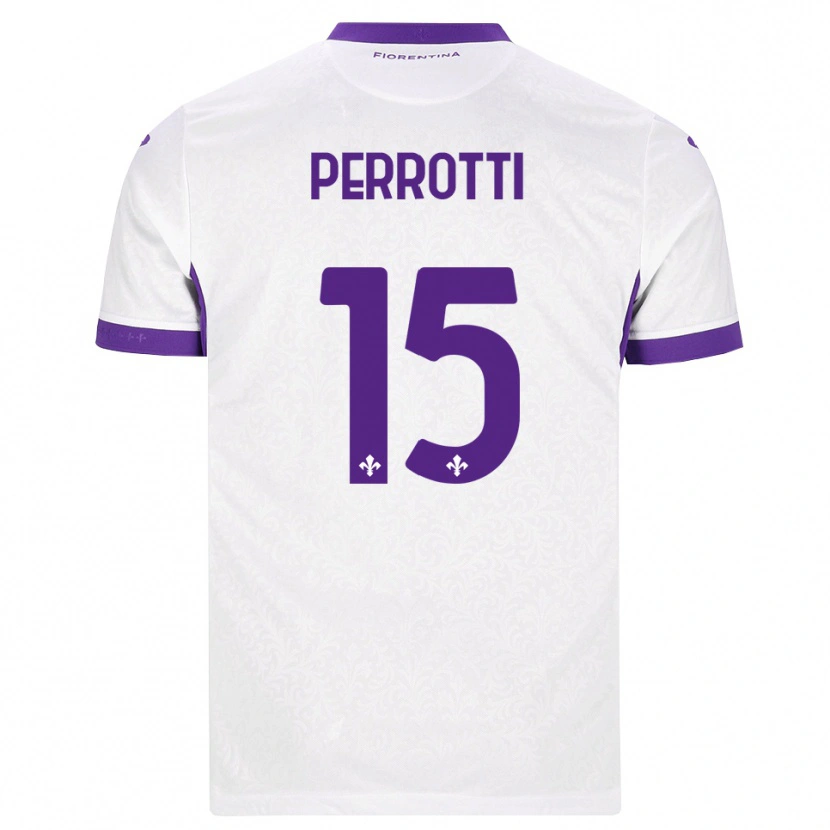 Danxen Femme Maillot Alessandro Perrotti #15 Blanc Violet Tenues Extérieur 2026/27 T-Shirt