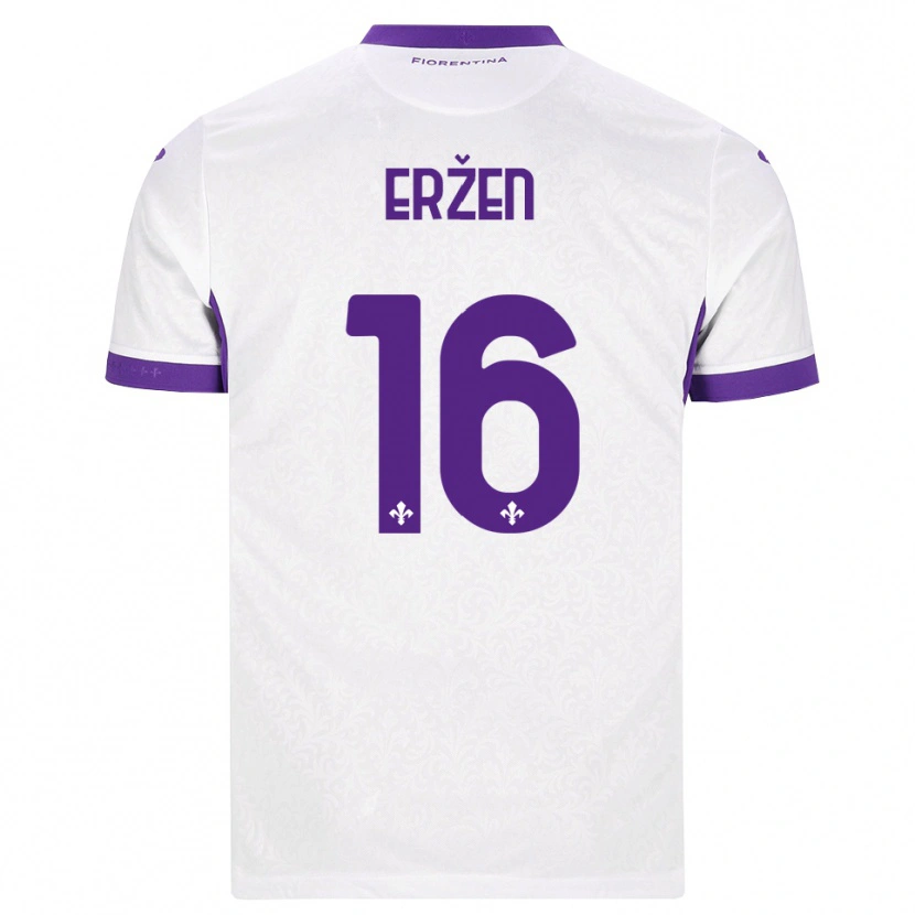 Danxen Femme Maillot Kaja Erzen #16 Blanc Violet Tenues Extérieur 2026/27 T-Shirt