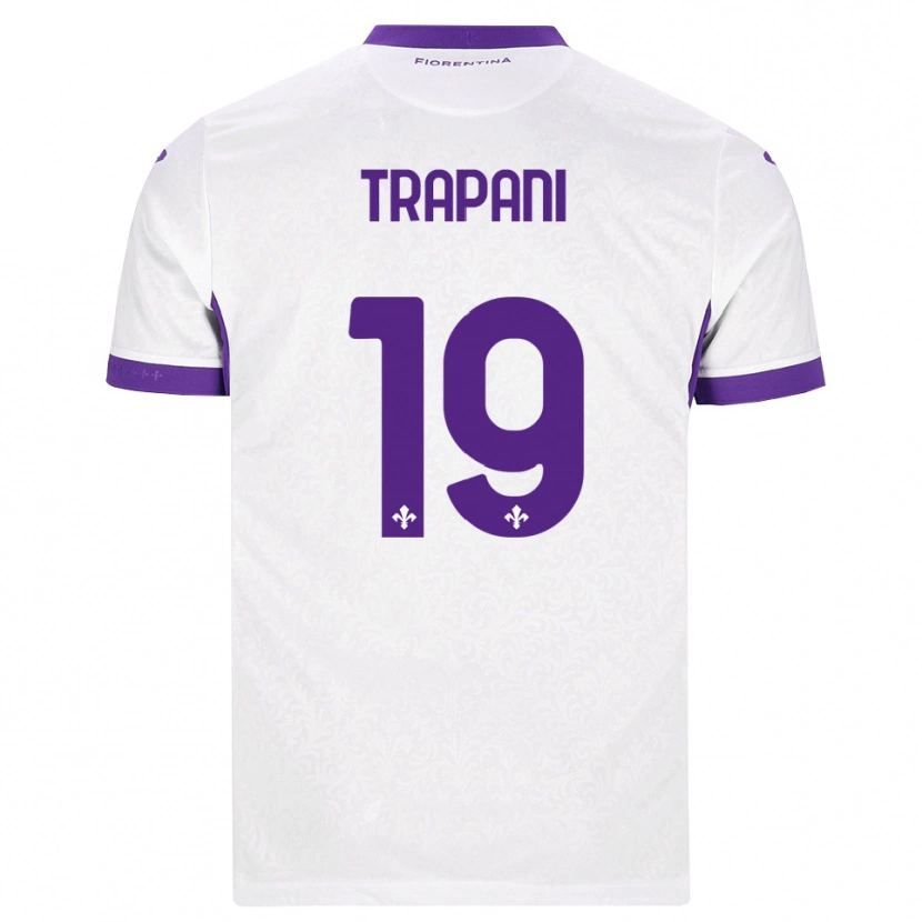 Danxen Femme Maillot Niccolò Trapani #19 Blanc Violet Tenues Extérieur 2026/27 T-Shirt