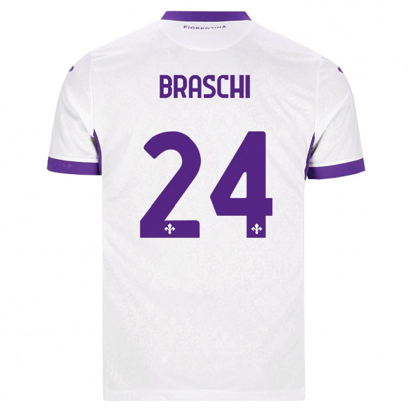 Danxen Femme Maillot Riccardo Braschi #24 Blanc Violet Tenues Extérieur 2026/27 T-Shirt