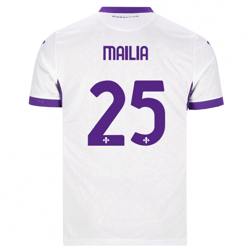 Danxen Femme Maillot Siria Mailia #25 Blanc Violet Tenues Extérieur 2026/27 T-Shirt