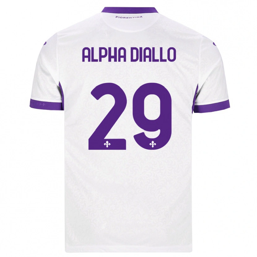 Danxen Femme Maillot Alpha Diallo #29 Blanc Violet Tenues Extérieur 2026/27 T-Shirt