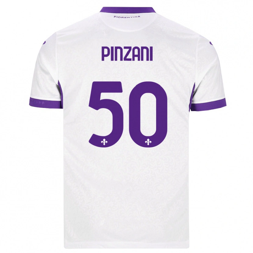 Danxen Femme Maillot Lorenzo Pinzani #50 Blanc Violet Tenues Extérieur 2026/27 T-Shirt