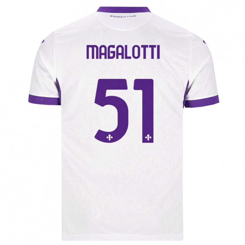 Danxen Femme Maillot Mattia Magalotti #51 Blanc Violet Tenues Extérieur 2026/27 T-Shirt