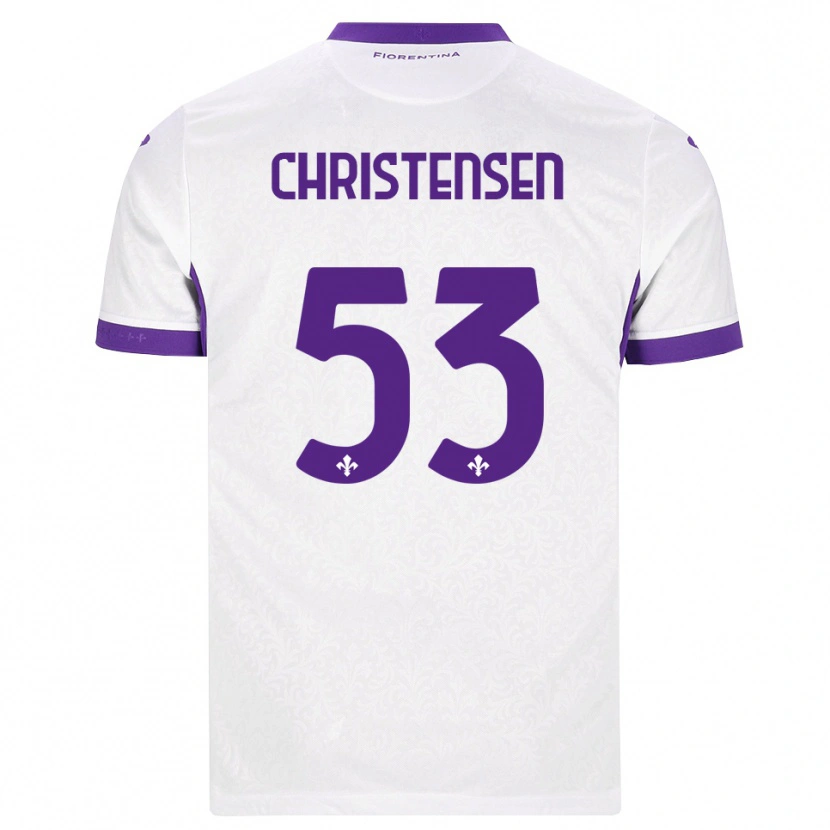Danxen Femme Maillot Oliver Christensen #53 Blanc Violet Tenues Extérieur 2026/27 T-Shirt
