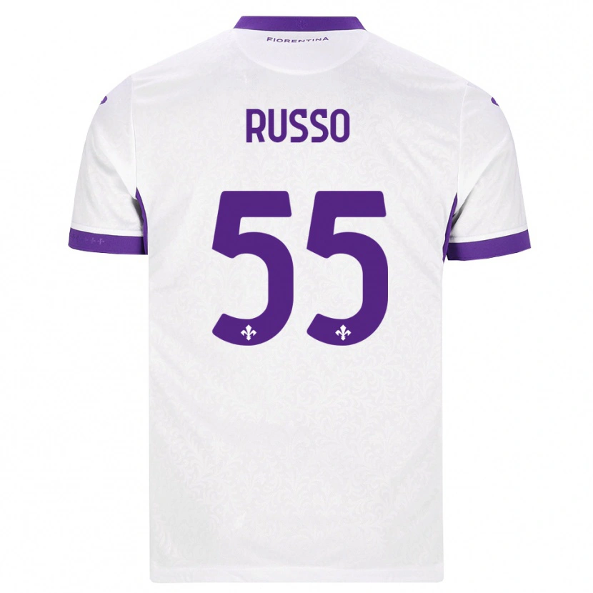 Danxen Femme Maillot Federica Russo #55 Blanc Violet Tenues Extérieur 2026/27 T-Shirt