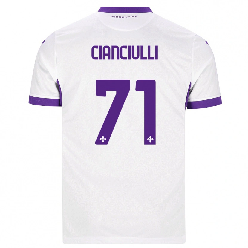 Danxen Femme Maillot Salvatore Cianciulli #71 Blanc Violet Tenues Extérieur 2026/27 T-Shirt