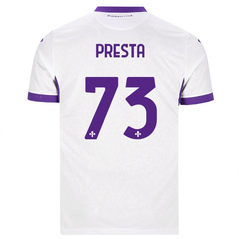 Danxen Femme Maillot Francesco Presta #73 Blanc Violet Tenues Extérieur 2026/27 T-Shirt