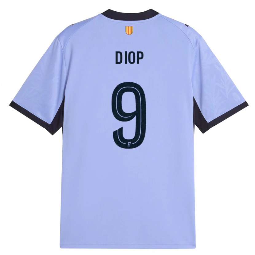 Danxen Femme Maillot Mama Diop #9 Lavande Noir Troisieme 2026/27 T-Shirt