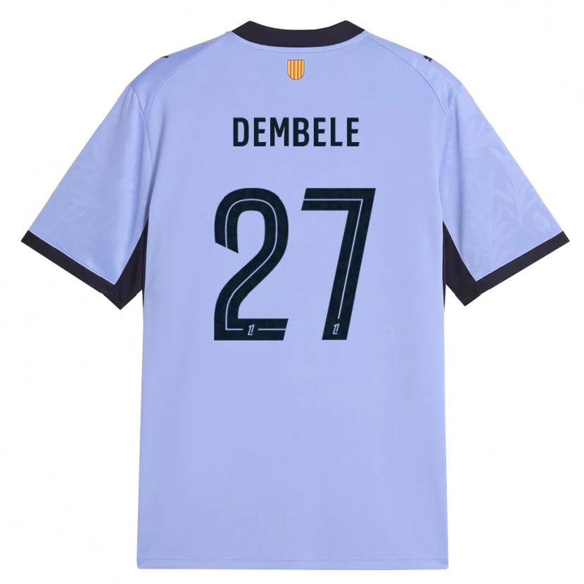 Danxen Femme Maillot Coumba Dembélé #27 Lavande Noir Troisieme 2026/27 T-Shirt
