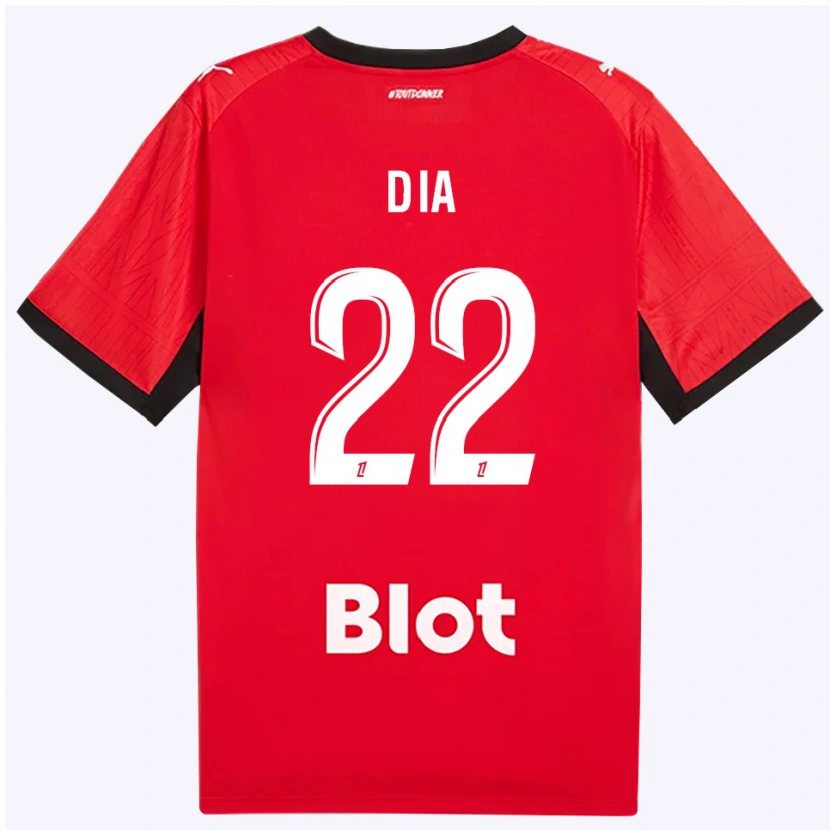 Danxen Femme Maillot Boulaye Dia #22 Rouge Noir Blanc Tenues Domicile 2026/27 T-Shirt