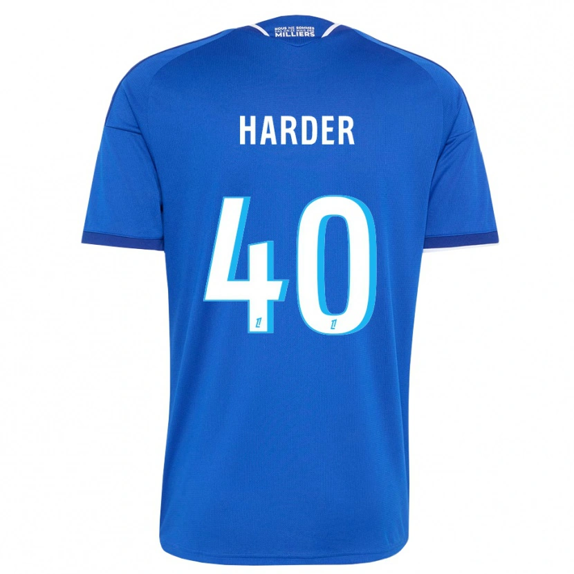 Danxen Femme Maillot Conrad Harder #40 Bleu Royal Blanc Tenues Domicile 2026/27 T-Shirt