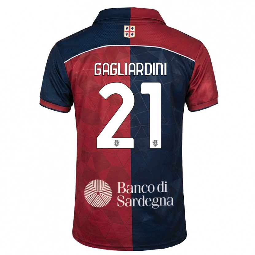 Danxen Femme Maillot Roberto Gagliardini #21 Bourgogne Bleu Roi Tenues Domicile 2026/27 T-Shirt