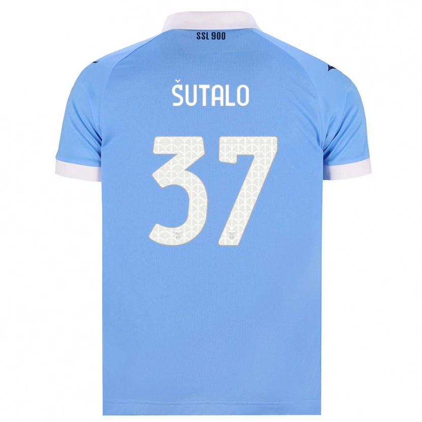 Danxen Enfant Maillot Josip Sutalo #37 Bleu Ciel Noir Blanc Tenues Domicile 2026/27 T-Shirt