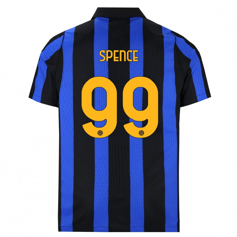 Danxen Enfant Maillot Djed Spence #99 Noir Bleu Jaune Tenues Domicile 2026/27 T-Shirt