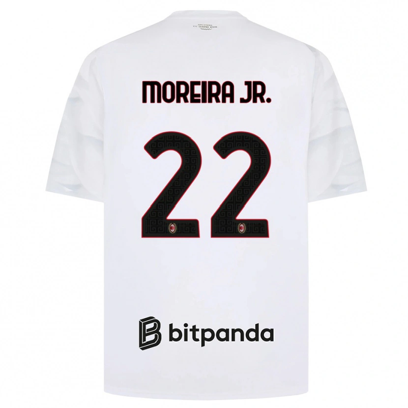 Danxen Enfant Maillot Diego Moreira #22 Blanc Rouge Noir Tenues Extérieur 2026/27 T-Shirt