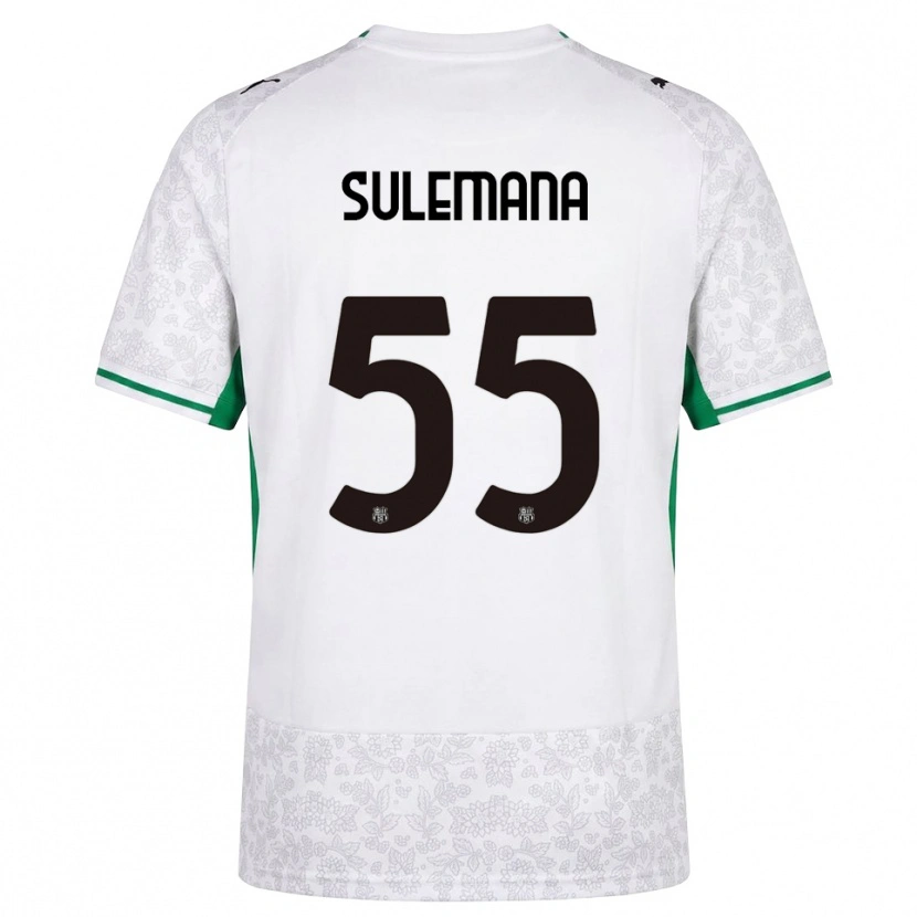 Danxen Enfant Maillot Ibrahim Sulemana #55 Blanc Noir Vert Tenues Extérieur 2026/27 T-Shirt