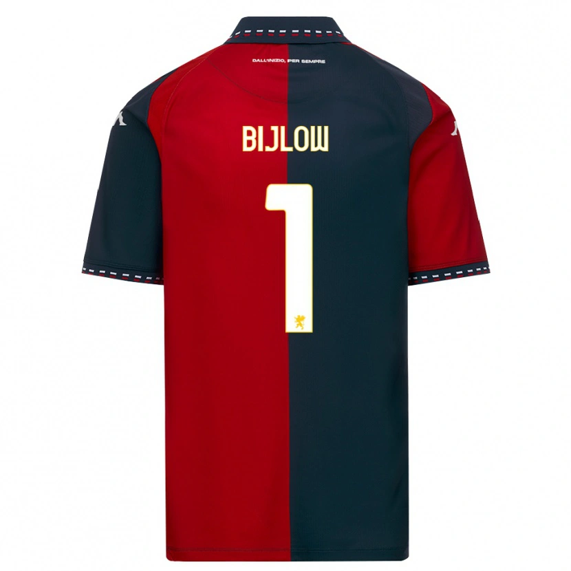 Danxen Enfant Maillot Justin Bijlow #1 Rouge Noir Blanc Tenues Domicile 2026/27 T-Shirt