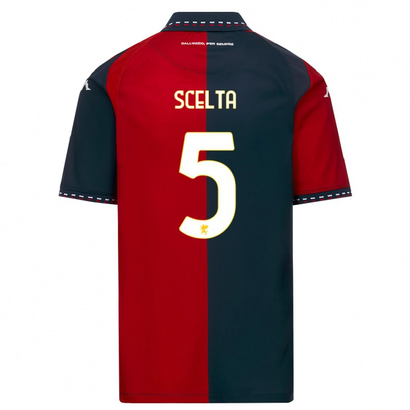 Danxen Enfant Maillot Alessio Scelta #5 Rouge Noir Blanc Tenues Domicile 2026/27 T-Shirt