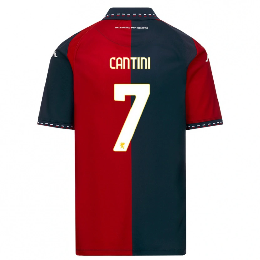 Danxen Enfant Maillot Riccardo Cantini #7 Rouge Noir Blanc Tenues Domicile 2026/27 T-Shirt
