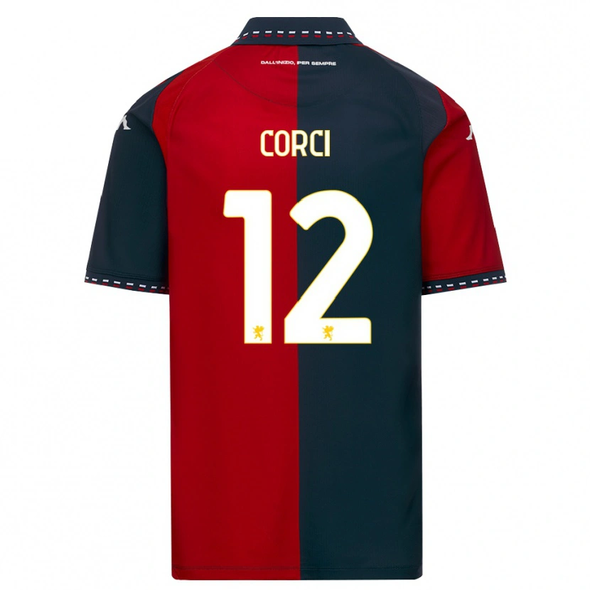 Danxen Enfant Maillot Tommaso Corci #12 Rouge Noir Blanc Tenues Domicile 2026/27 T-Shirt