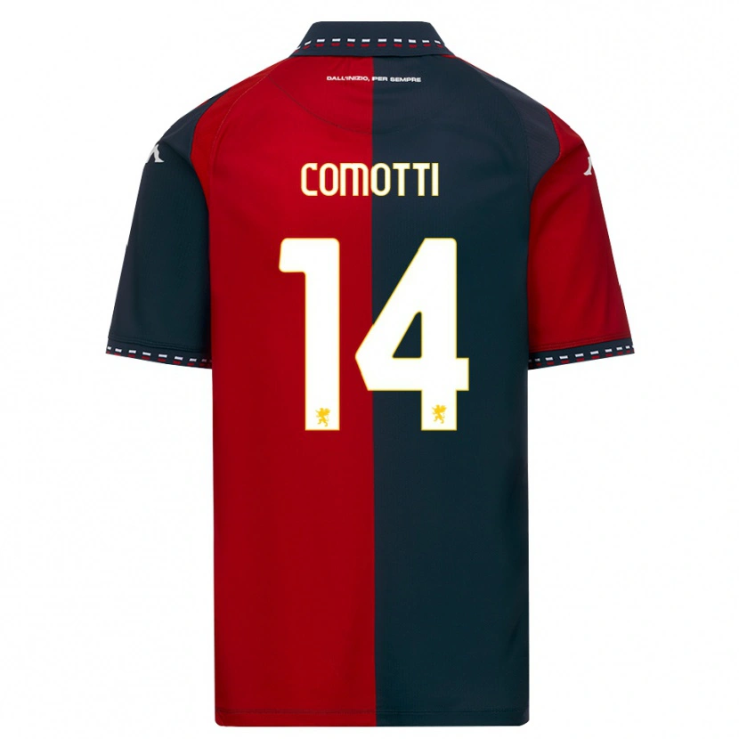 Danxen Enfant Maillot Manuel Comotti #14 Rouge Noir Blanc Tenues Domicile 2026/27 T-Shirt