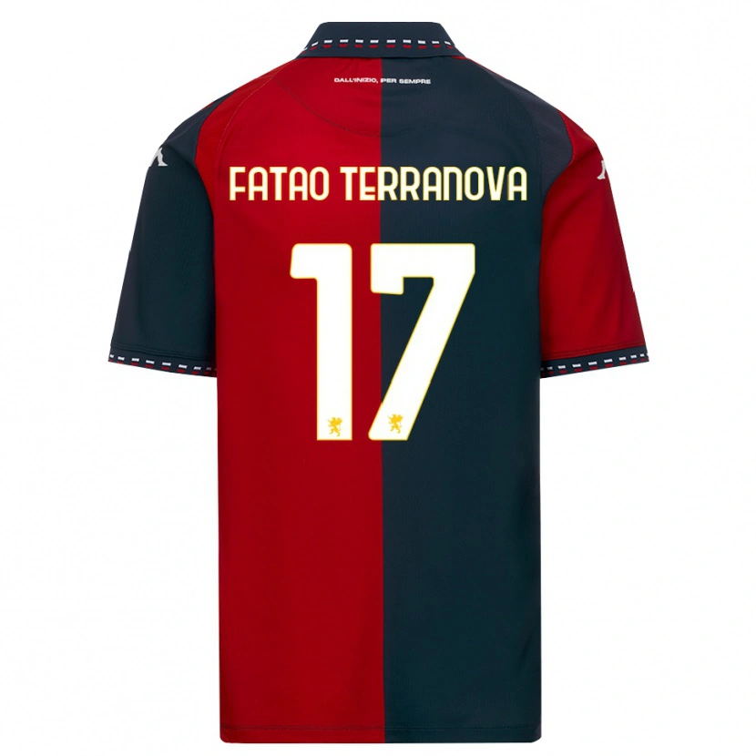 Danxen Enfant Maillot Emanuele Fatao Terranova #17 Rouge Noir Blanc Tenues Domicile 2026/27 T-Shirt
