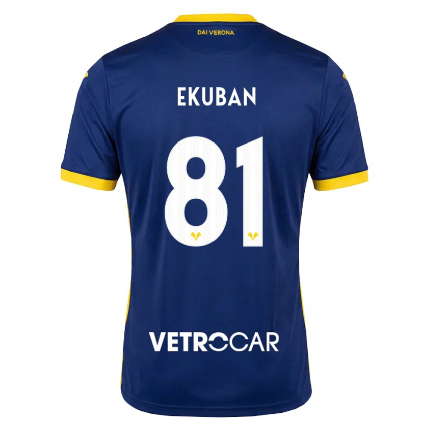 Danxen Enfant Maillot Caleb Ekuban #81 Bleu Roi Jaune Blanc Tenues Domicile 2026/27 T-Shirt