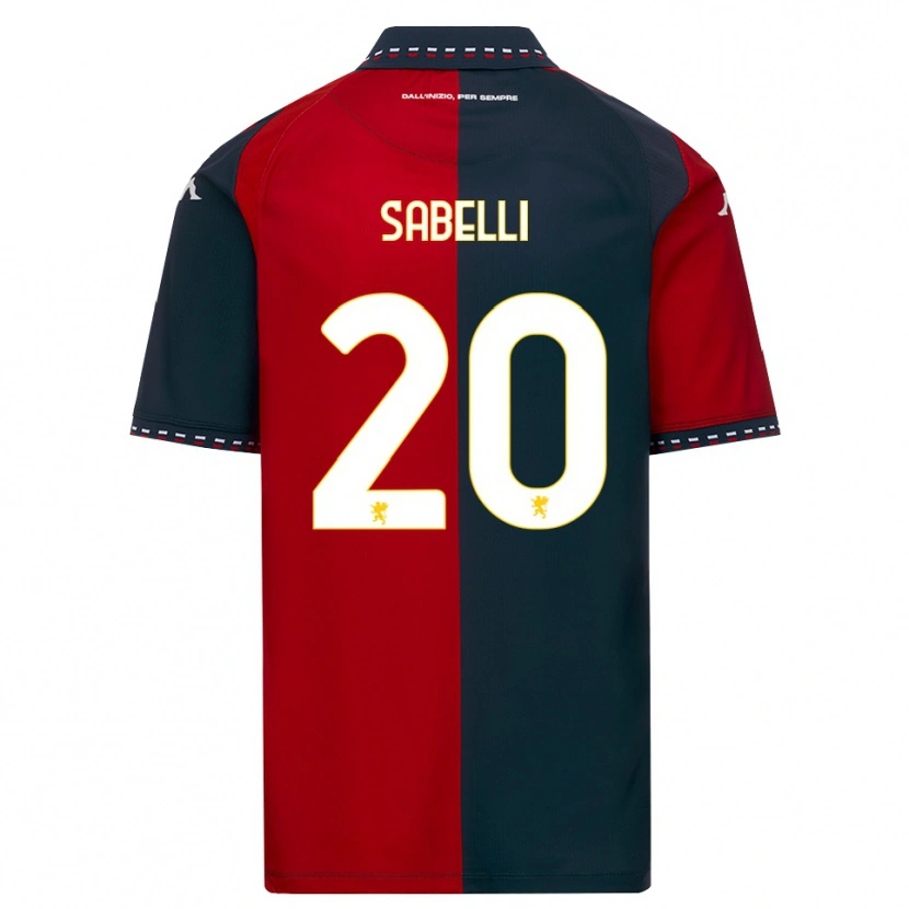 Danxen Enfant Maillot Stefano Sabelli #20 Rouge Noir Blanc Tenues Domicile 2026/27 T-Shirt