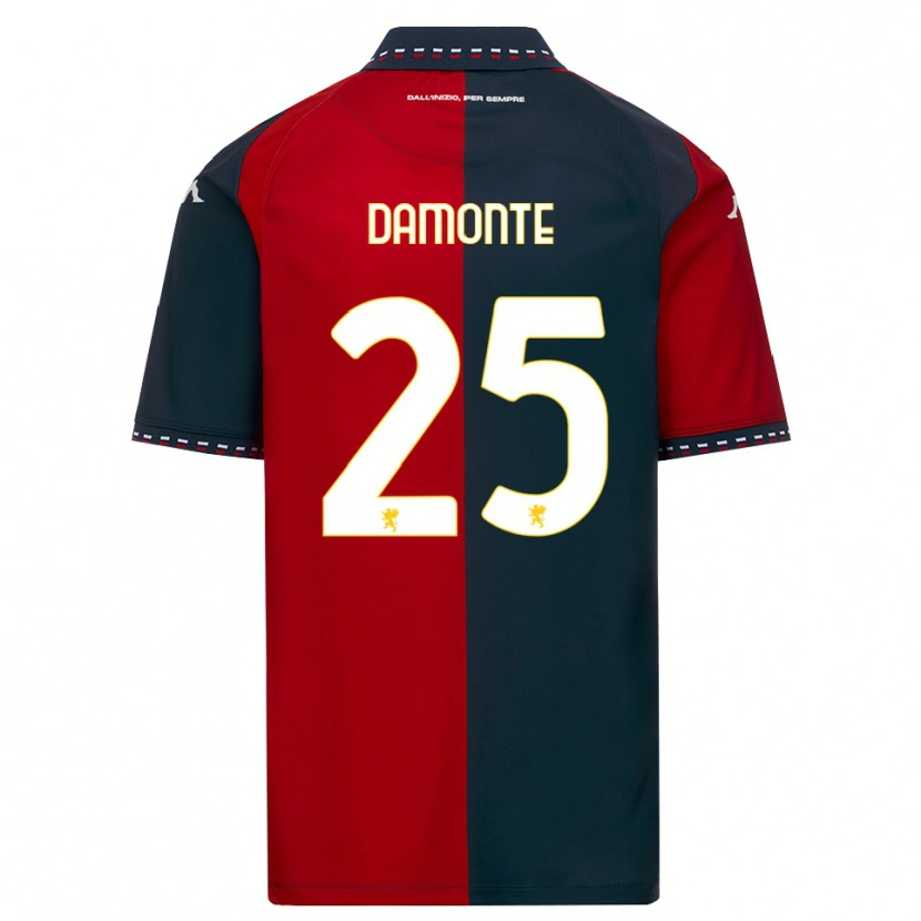 Danxen Enfant Maillot Lorenzo Damonte #25 Rouge Noir Blanc Tenues Domicile 2026/27 T-Shirt