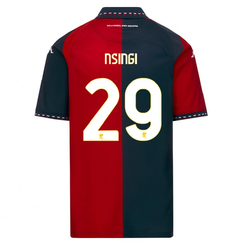 Danxen Enfant Maillot Jayden Nsingi #29 Rouge Noir Blanc Tenues Domicile 2026/27 T-Shirt