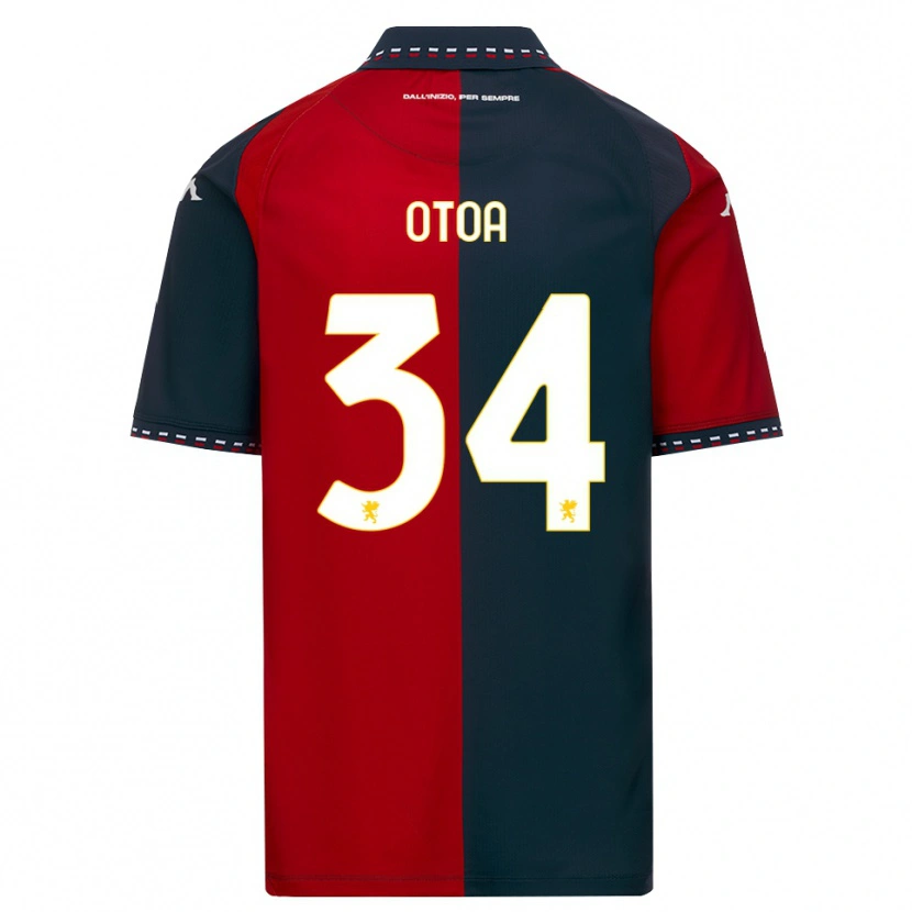 Danxen Enfant Maillot Sebastian Otoa #34 Rouge Noir Blanc Tenues Domicile 2026/27 T-Shirt