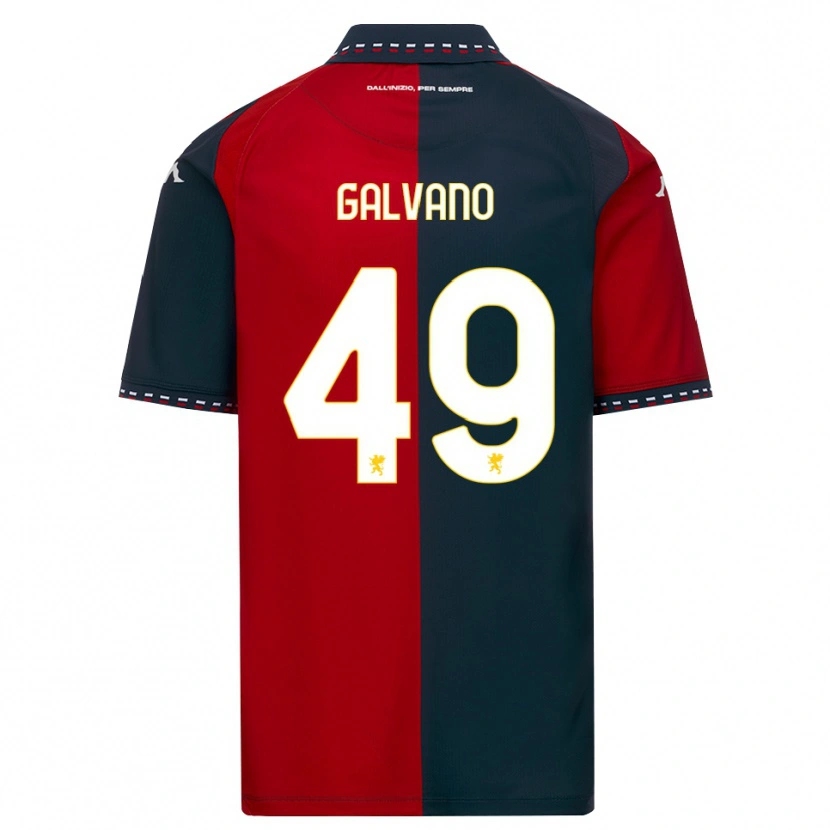 Danxen Enfant Maillot Cristian Galvano #49 Rouge Noir Blanc Tenues Domicile 2026/27 T-Shirt