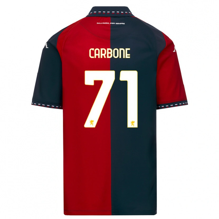 Danxen Enfant Maillot Filippo Carbone #71 Rouge Noir Blanc Tenues Domicile 2026/27 T-Shirt