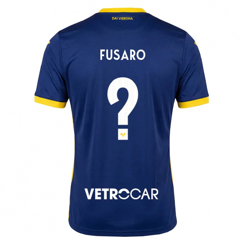 Danxen Enfant Maillot Alessandro Fusaro #0 Bleu Roi Jaune Blanc Tenues Domicile 2026/27 T-Shirt