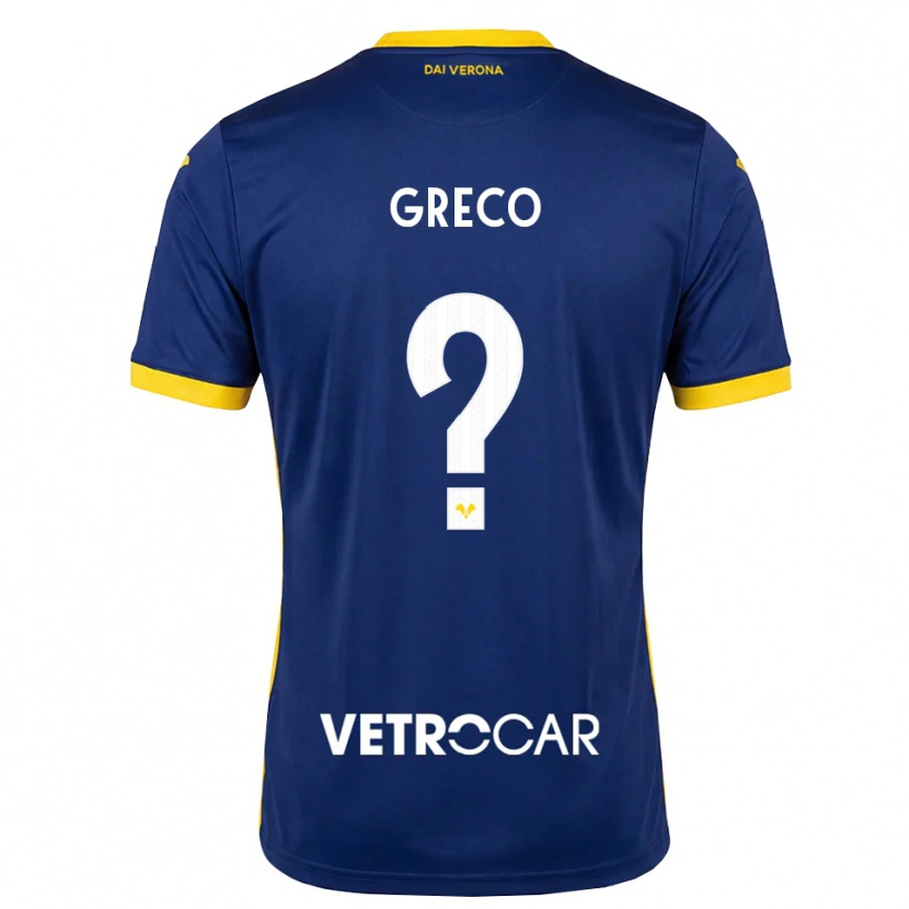 Danxen Enfant Maillot Simone Greco #0 Bleu Roi Jaune Blanc Tenues Domicile 2026/27 T-Shirt