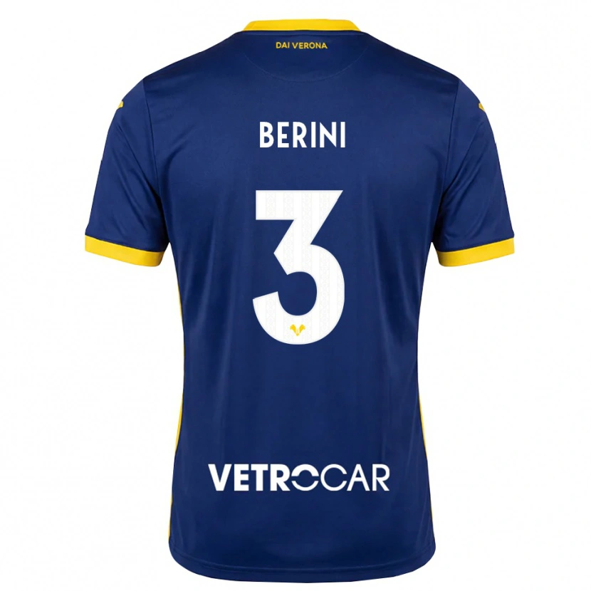 Danxen Enfant Maillot Andrea Berini #3 Bleu Roi Jaune Blanc Tenues Domicile 2026/27 T-Shirt