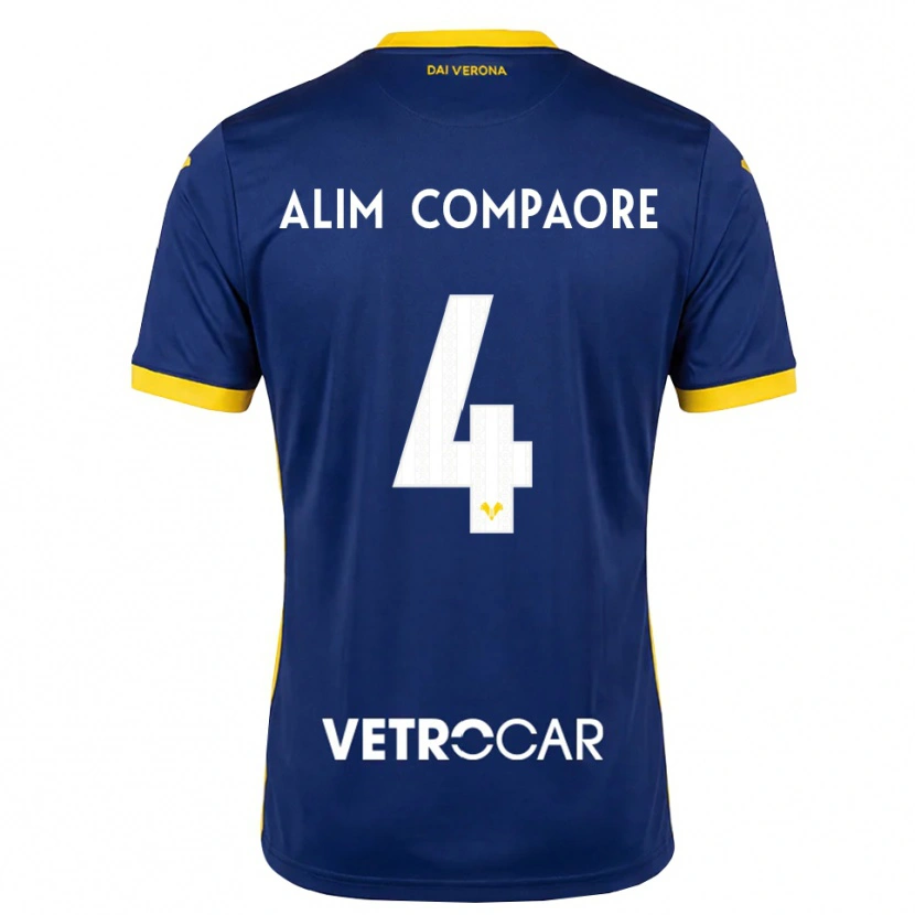 Danxen Enfant Maillot Abdul Alim Compaore #4 Bleu Roi Jaune Blanc Tenues Domicile 2026/27 T-Shirt