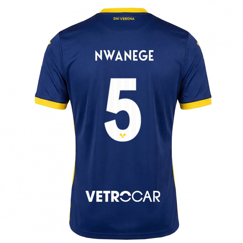 Danxen Enfant Maillot Karlson Nwanege #5 Bleu Roi Jaune Blanc Tenues Domicile 2026/27 T-Shirt