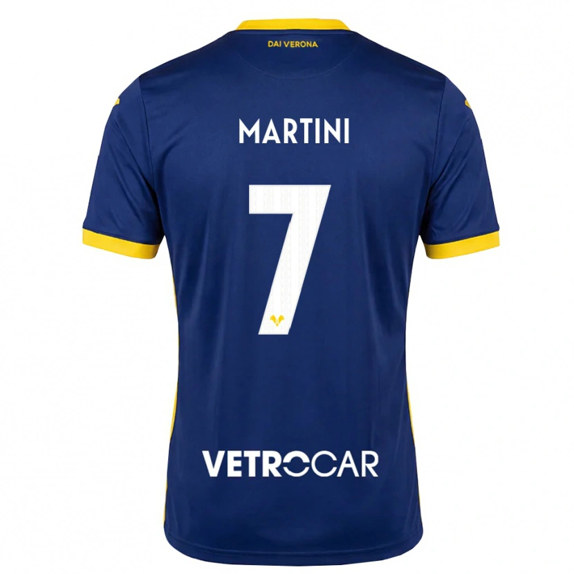 Danxen Enfant Maillot Matteo Martini #7 Bleu Roi Jaune Blanc Tenues Domicile 2026/27 T-Shirt