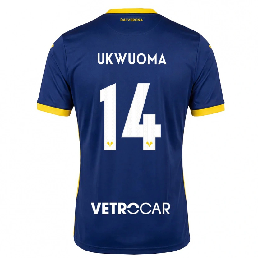 Danxen Enfant Maillot Bright Ukwuoma #14 Bleu Roi Jaune Blanc Tenues Domicile 2026/27 T-Shirt
