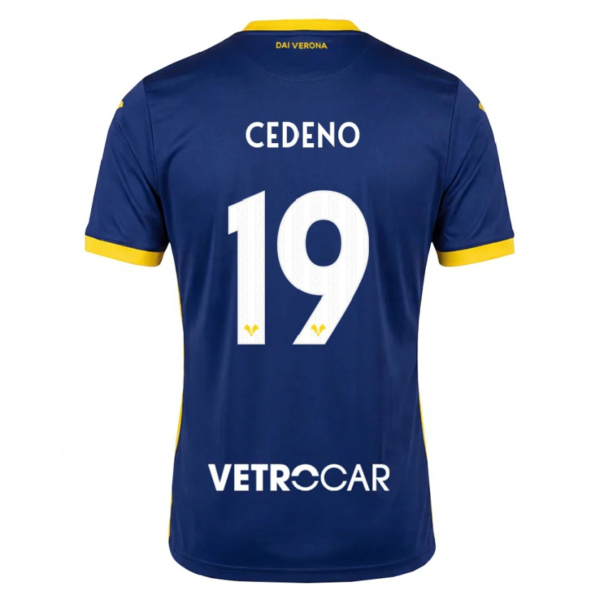 Danxen Enfant Maillot Lineth Cedeno #19 Bleu Roi Jaune Blanc Tenues Domicile 2026/27 T-Shirt