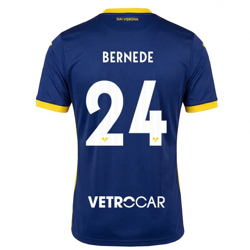 Danxen Enfant Maillot Antoine Bernede #24 Bleu Roi Jaune Blanc Tenues Domicile 2026/27 T-Shirt