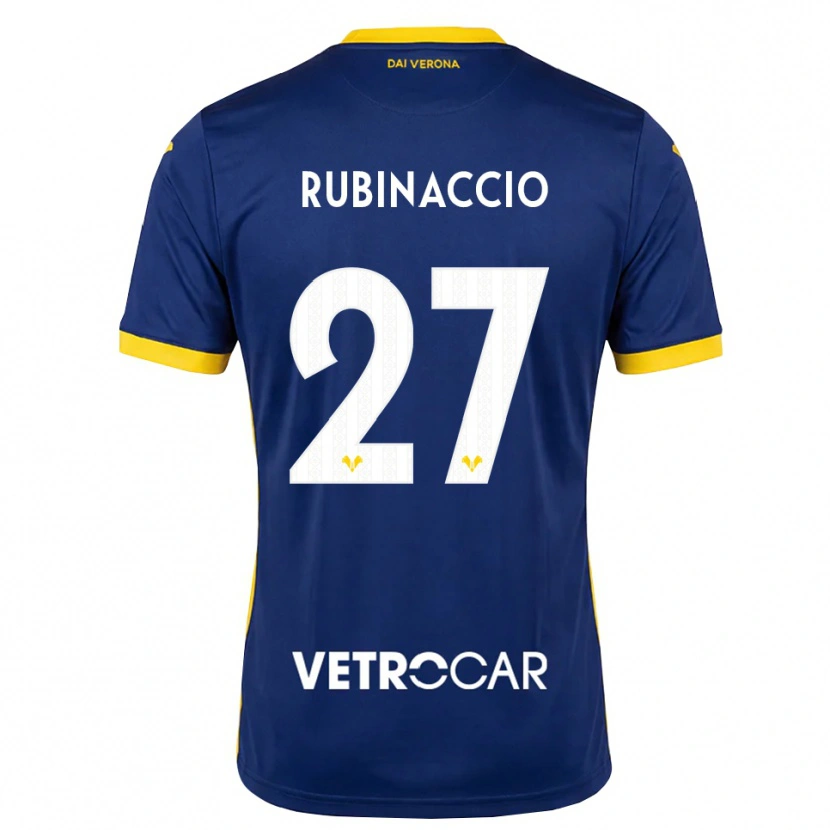 Danxen Enfant Maillot Nikol Rubinaccio #27 Bleu Roi Jaune Blanc Tenues Domicile 2026/27 T-Shirt