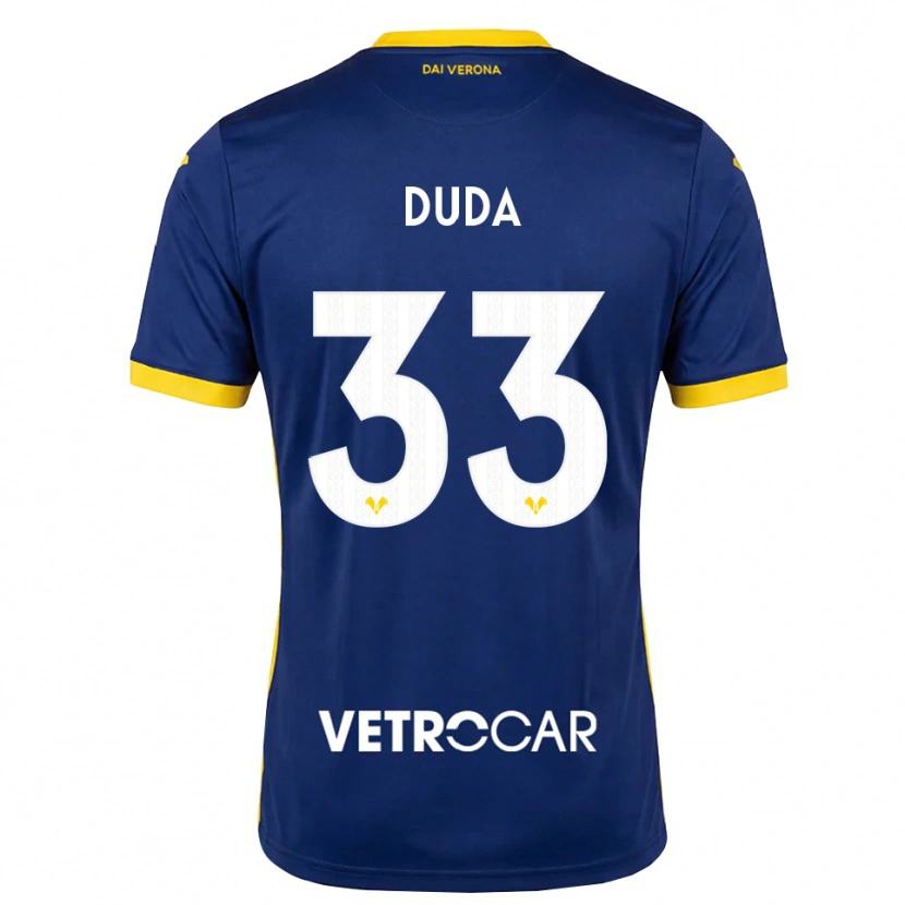 Danxen Enfant Maillot Ondrej Duda #33 Bleu Roi Jaune Blanc Tenues Domicile 2026/27 T-Shirt
