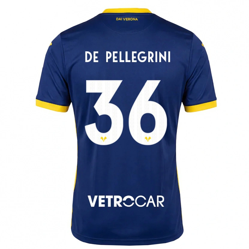 Danxen Enfant Maillot Erika De Pellegrini #36 Bleu Roi Jaune Blanc Tenues Domicile 2026/27 T-Shirt