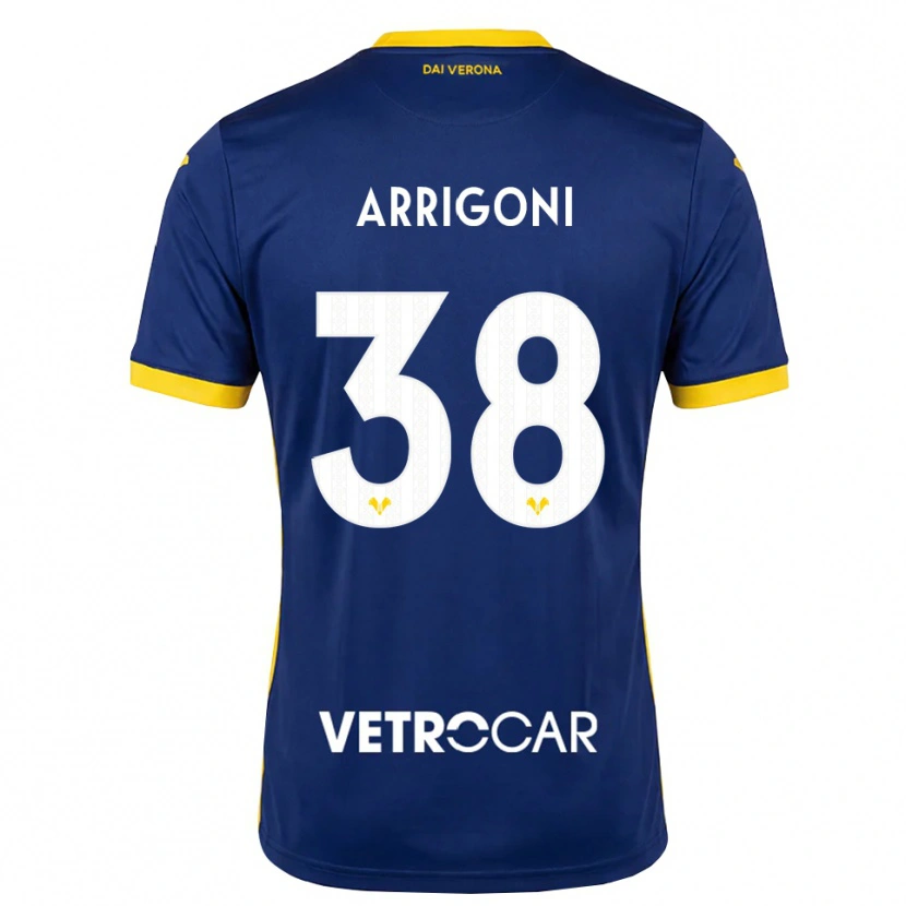 Danxen Enfant Maillot Arrigoni #38 Bleu Roi Jaune Blanc Tenues Domicile 2026/27 T-Shirt