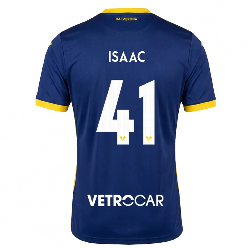 Danxen Enfant Maillot Isaac Aguiar Tomich #41 Bleu Roi Jaune Blanc Tenues Domicile 2026/27 T-Shirt