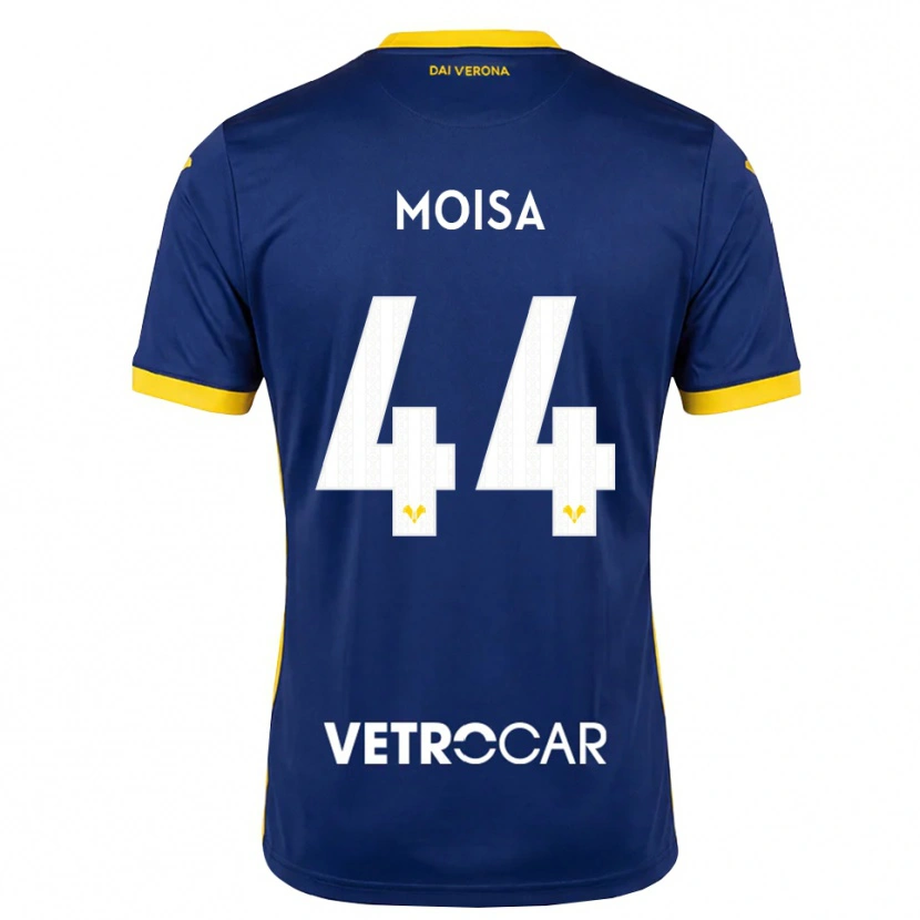 Danxen Enfant Maillot Davide Moisa #44 Bleu Roi Jaune Blanc Tenues Domicile 2026/27 T-Shirt