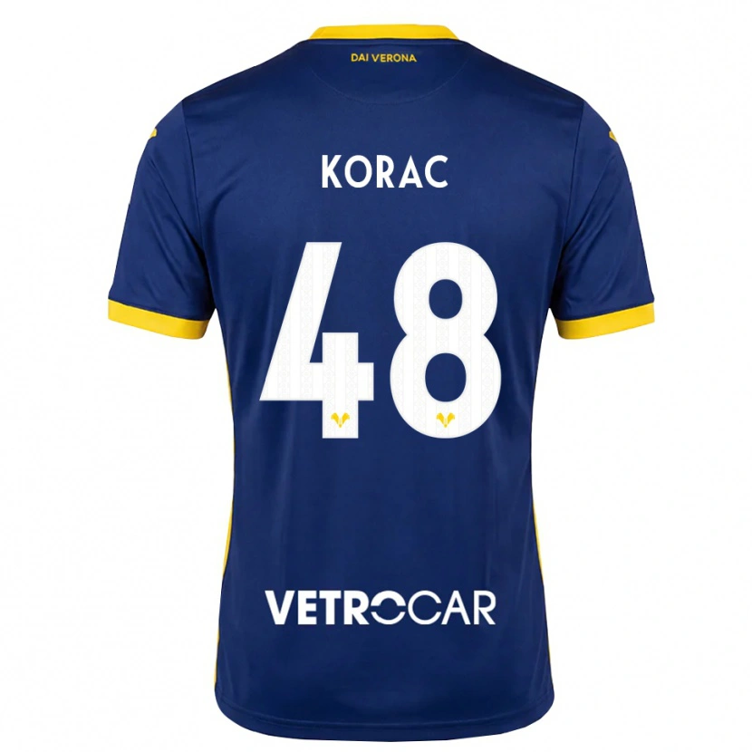 Danxen Enfant Maillot Seid Korac #48 Bleu Roi Jaune Blanc Tenues Domicile 2026/27 T-Shirt